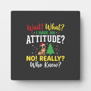 Kersthond Attitude Humor Fotoplaat