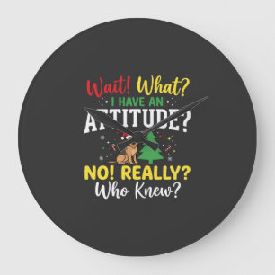 Kersthond Attitude Humor Grote Klok