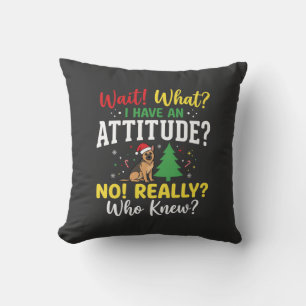 Kersthond Attitude Humor Kussen