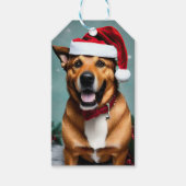 kersthond cadeaulabel (Voorkant)