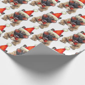 Kersthond Cadeaupapier (Hoek)