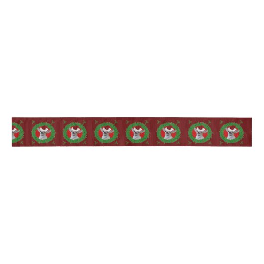 Kersthond Chihuahua 3-inch Grosgrain lbon Grosgrain Lint (Voorkant)