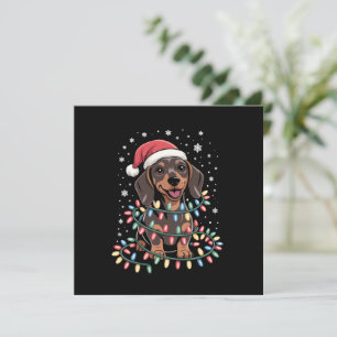 Kersthond Dachshund Kerstman Kerst Wiener Kaart