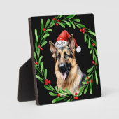 Kersthond Duitse herder Santa Fotoplaat (Voorkant)