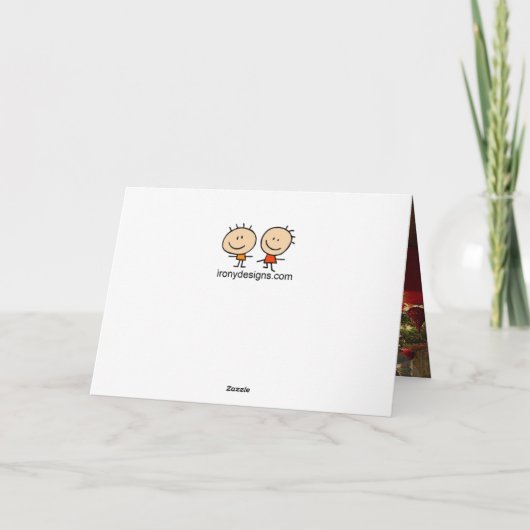 Kersthond en kat feestdagen kaart (Achterkant)