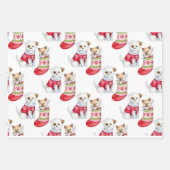 Kersthond en kat inpakpapier vel (Voorkant)