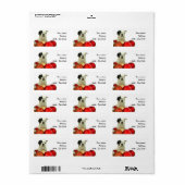 Kersthond Etiket (Full Sheet)