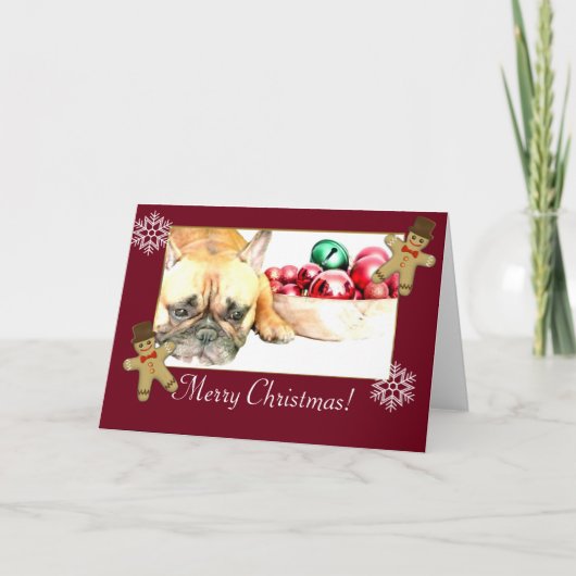 Kersthond Feestdagen Kaart (Voorkant)