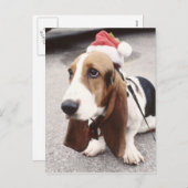 kersthond feestdagenkaart (Voorkant / Achterkant)