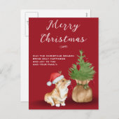 kersthond feestdagenkaart (Voorkant / Achterkant)