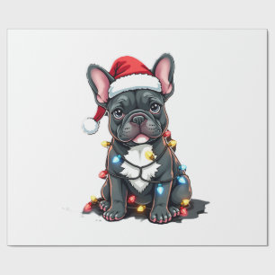 Kersthond Franse Bulldog Kerstmis Franse Bulldog 3 Cadeaupapier