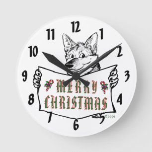 Kersthond:  Gelukkig kerstfeest! Ronde Klok