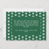 Kersthond Grappig Ruff Jaar In review Kaart (Achterkant)