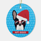 Kersthond Keramisch Ornament (Links)