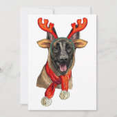 Kersthond Malinois Save The Date (Voorkant)
