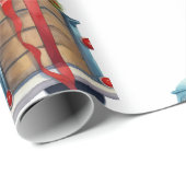 Kersthond met cadeaus inpakpapier (Rol Hoek)