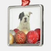 Kersthond Metalen Ornament (Links)