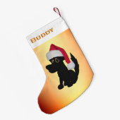 Kersthond op maat kleine kerstsok (Achterkant (Hangend))