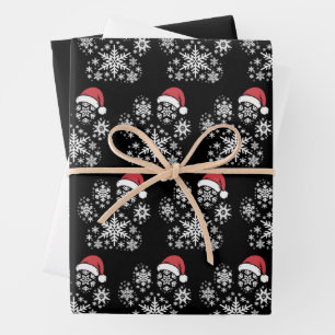 Kersthond Poot Kerstman Hoed Huisdier Eigenaar Cad Inpakpapier Vel