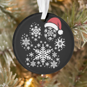 Kersthond Poot Kerstman Hoed Huisdier Eigenaar Cad Ornament
