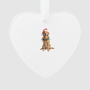Kersthond Shirt, Kerst Goud Retriever Pyjama Ornament