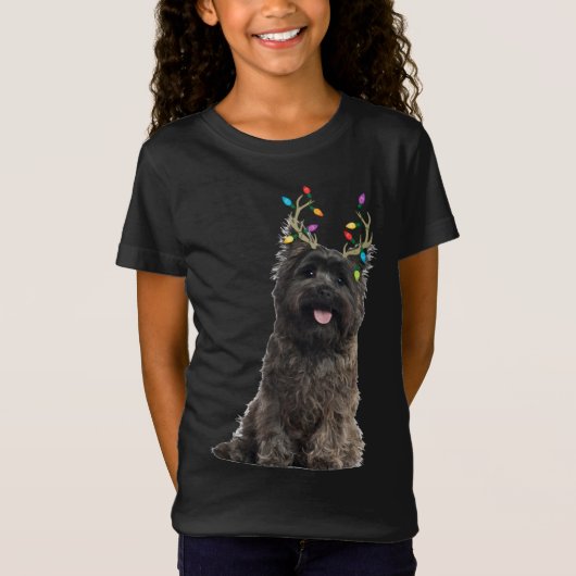 kersthond van Caïro Terrier Reindeer T-shirt (Voorkant)