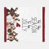 Kersthonden - dit is het seizoen van de juweel - fleece deken (Voorkant (Horizontaal))