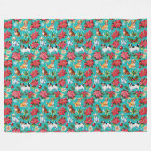 Kersthonden en Holly Holiday Festival Fleece Deken (Voorkant (Horizontaal))