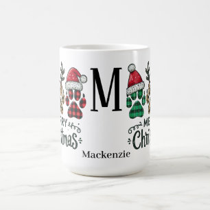 Kersthonden en -katten met Petten Monogram Initiaa Koffiemok