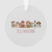 Kersthonden Feliz Navidog Ornament (achterkant)