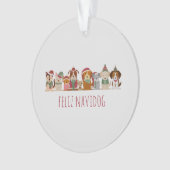 Kersthonden Feliz Navidog Ornament (voorkant)