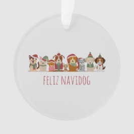 Kersthonden Feliz Navidog Ornament