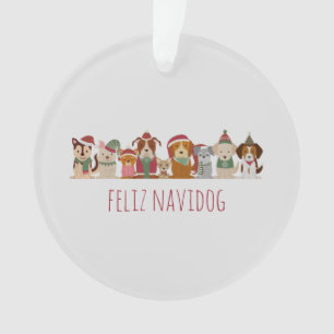 Kersthonden Feliz Navidog Ornament