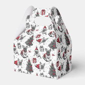 Kersthonden in de stijl van een kunstboek bedankdoosjes (Achterkant)