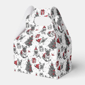 Kersthonden in de stijl van een kunstboek bedankdoosjes (Voorkant Zijde)