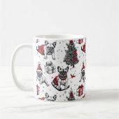 Kersthonden in de stijl van een kunstboek koffiemok (Links)