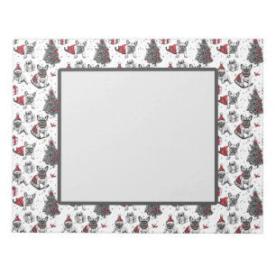 Kersthonden in de stijl van een kunstboek notitieblok