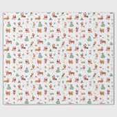 Kersthonden in vakantie Accessoires Cadeaupapier (Vlak)