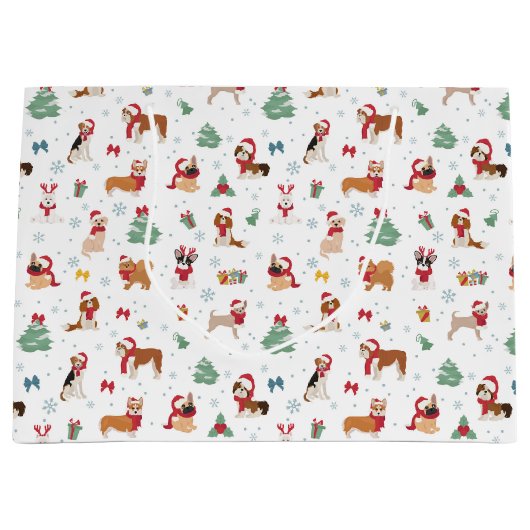 Kersthonden in vakantie Accessoires Groot Cadeauzakje (Voorkant)