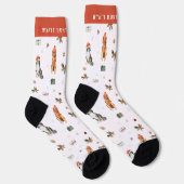 Kersthonden Monogram Vakantie Sokken (Rechts)