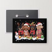 Kersthonden Teckel Lover Hond Mama Button (Voorkant / Achterkant)