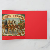 "Kersthonden" Vouwkerstkaart Kaart (Binnen)