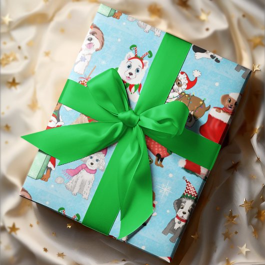 Kersthondenfeest cadeaupapier