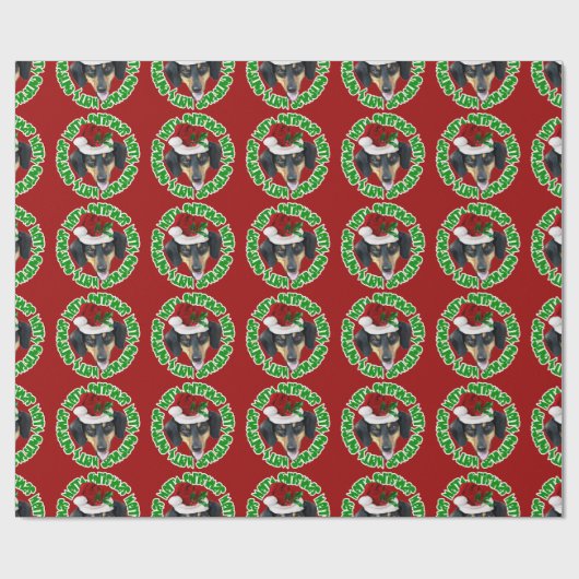 Kersthondenpakpapier Cadeaupapier (Vlak)