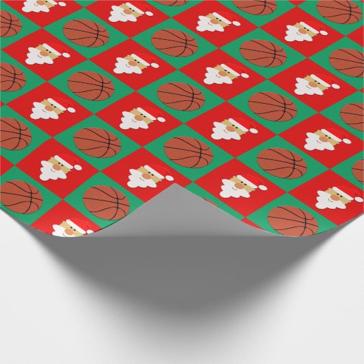 Kersthonkbal en kerstbal-rood en groene chequker cadeaupapier (Hoek)