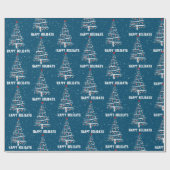 Kersthonkbal en rode sokken cadeaupapier (Vlak)