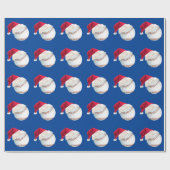 Kersthonkbal Funny Santa Holiday Cadeaupapier (Vlak)