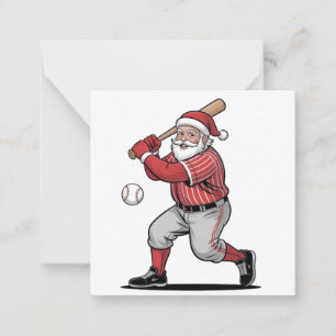 Kersthonkbal Kerstman spelen sport Notitiekaartje