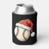 Kersthonkbal Santa Hat Funny Sport Xmas Blikjeskoeler (Blikje Voorkant)