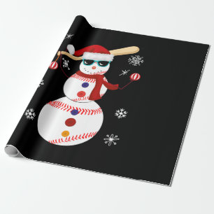 Kersthonkbal Snowman Santa Hat Gift Cadeaupapier